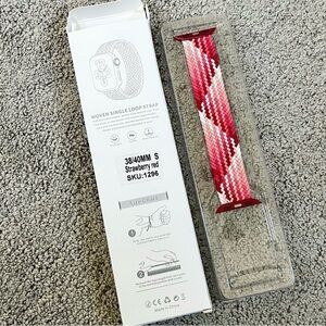 Solace Braided Loop Apple Watch Band in Strawberry, 38/40mm NWT